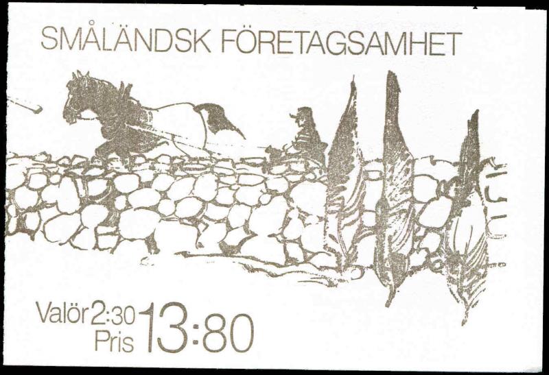 SWEDEN 1989 Scott 1760a, Smaland Business Booklet, VF  (02)  