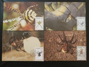 insect spider set of 4 maximum card Transkei 73050