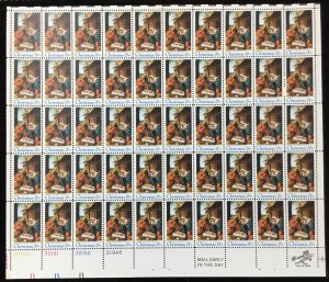 1414   Christmas Nativity    MNH 6¢ Sheet of 50 with no gum breakers   In 1970