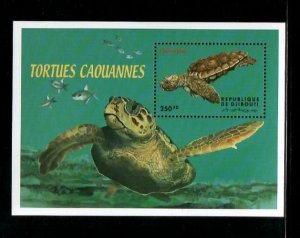 Djibouti 2000 - Marine Life Turtles - Souvenir Stamp Sheet - Scott #812 - MNH