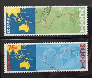 1967 COMPLETION OF MALAYSIA-HONG KONG LINK OF SEACOM TELEPHONE CABLE 2V set Used