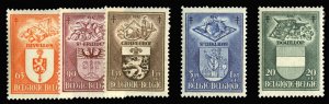 Belgium #B442-446 Cat$31.85, 1947 Anti-Tuberculosis, complete set, never hinged