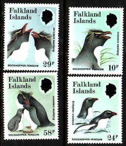 Falkland Is.-Sc#450-3- id9-unused NH set-Birds-Penguins-1986-