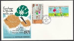 NEW HEBRIDES (French) 1971 Pacific Games - Football commem FDC..........55221