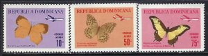 Dominican Republic C146-C148 MOG BUTTERFLIES P1142