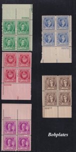 Bobplates #859-93 Famous American Set Plate Blocks F-VF MNH SCV=$245.7