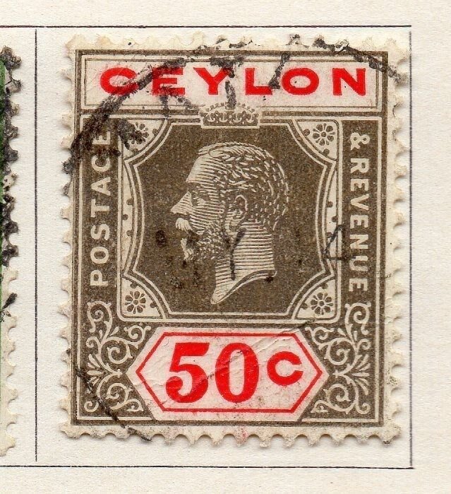 Ceylon 1921-27 Early Issue Fine Used 50c. 121044