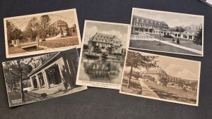 Bad Brambach German Deutsches reich Era Postcard lot x 5 w Special Cancels