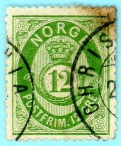 Norway, Scott #26, Used
