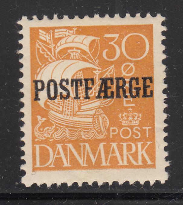 Denmark 1927 MH Sc #Q13 POSTFAERGE on 30o Caravel