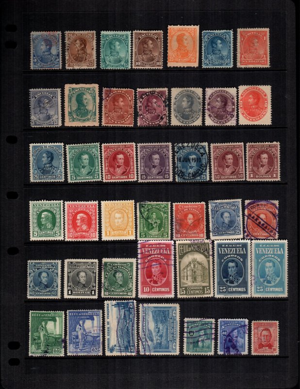 Venezuela  42 diff mint  hinged and used