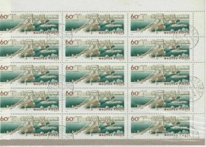 Hungary Used Bridges Stamps Sheet Ref: R6997