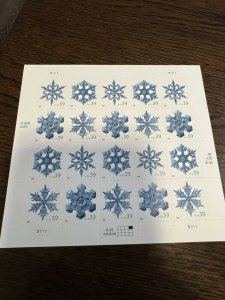 Scott # 4101-4104 - Holiday Snowflakes - Sheet Of 20 - MNH - 2006