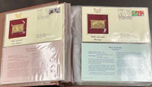 37 Golden Replicas US Stamps 22kt Gold Surface album FDC covers 1992-1993