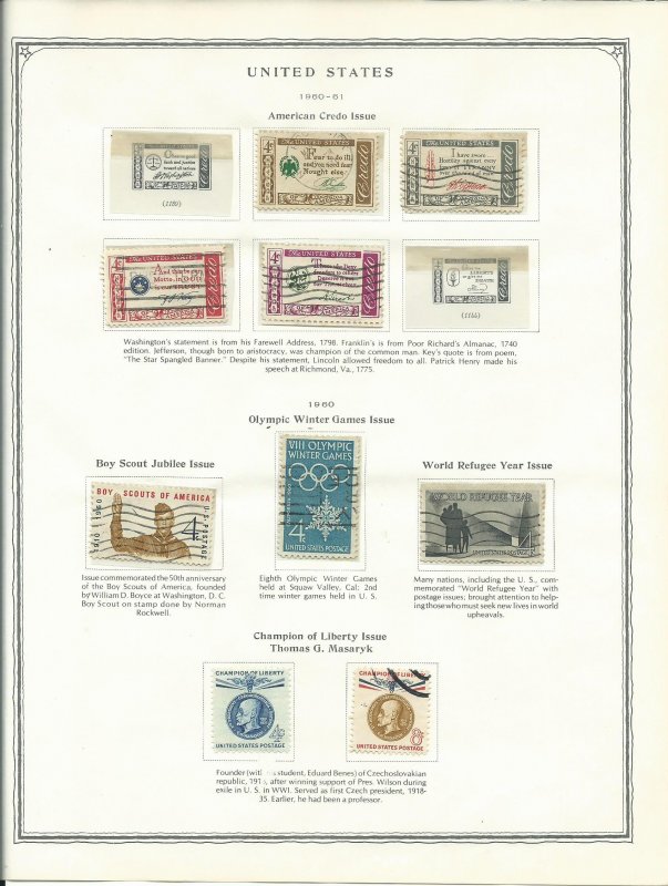 Scott Minuteman Stamp Album For United States Stamps With Stamps