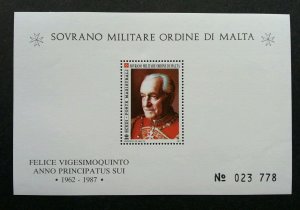 *FREE SHIP Malta Sovereign Military Order Of Malta Felice 1987 (ms) MNH