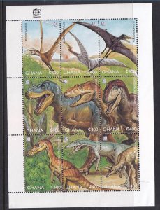 Ghana 1823 Dinosaurs Souvenir Sheet MNH VF