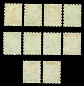 MEXICO 1934 Nat. University issue set AZTECS  5c -10p Sc# 698-706 mint MLH VF-XF