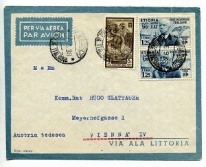 Ethiopia - Vitt. Emanuele III ° Lire 1.25 pair on cover