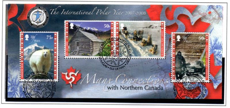 Isle of Man Sc 1227 2007 Int Polar Year stamp sheet used