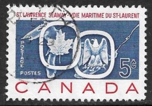 CANADA 1959 St Lawrence Seaway Issue Sc 387 VFU