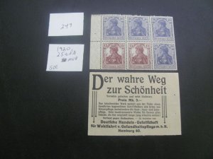 Germany 1920 mnh MI.25adA BOOKLET XF 50 EUROS  (247)