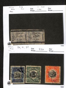 Canal Zone, Postage Stamp, #16 Pair, 24, 31, 32 Used, 1906-09