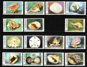 Bahamas-Sc#849-64- id9-unused NH set-Marine Life-Seashells-1996-please note that