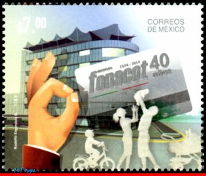 2872 MEXICO 2014 FONACOT, FUND FOR WORKERS, BIKE, MNH