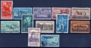 United States Used Commemoratives of 1956 (12 Stamps)