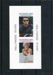 Tuva 1996 (Russia Local) HOLLYWOOD STARS Sheet Imperforated Mint (NH)