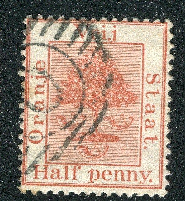 ORANGE FREE STATE;  1883 classic QV issue fine used 1/2d. value