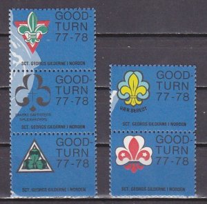 Denmark, 1977-1978 issue. Good Turn, Scout Labels. ^