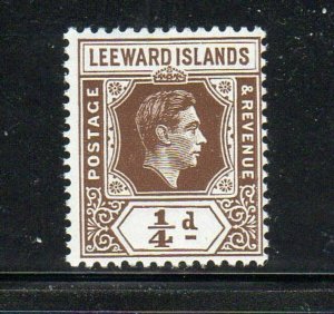 LEEWARD ISLANDS #103 1938 1/4p KING GEORGE VI MINT F-VF NH O.G b