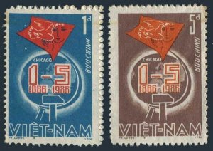 Viet Nam 1623-1624,MNH.Michel 1681-1682. May Day,1986.