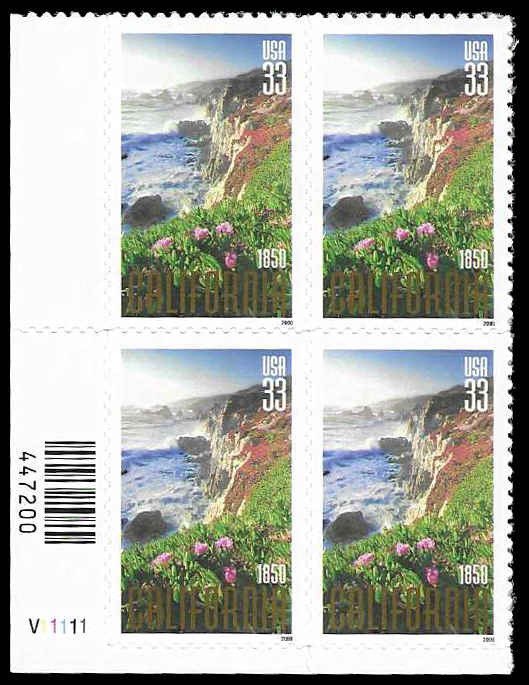 PCBstamps   US #3438 PB $1.32(4x33c)California Statehood, MNH, (PB-3)