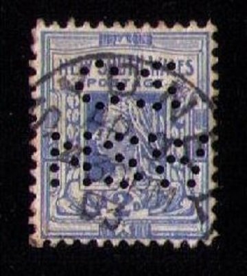 New South Wales Sc 99 (2d) Queen Victoria Used Perfin OS NSW F-VF