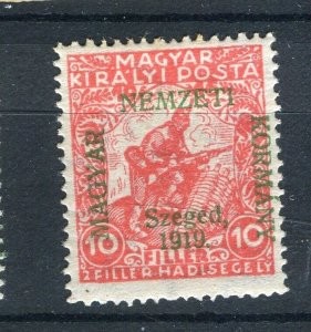 HUNGARY; 1919 early Harvester 'Nemzeti Szeged' issue Mint 10h. value