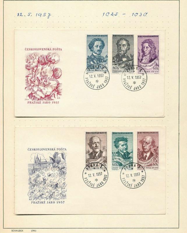 Czechoslovakia 1957 M&U Blocks Covers (Appx 100+Items) (Ref DD544