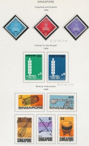 SINGAPORE - Scott 53 / /  96 - used - FIVE PAGES