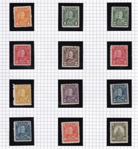 CANADA # 162-173 MNH 8cts & 2cts MH KGV ARCH/LEAF ISSUES CAT VALUE $216