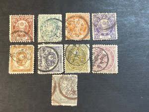 JAPAN # 75-84--USED---COMPLETE SET---1888-92