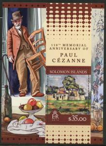 SOLOMON ISLANDS 2016 110th MEMORIAL ANNIVERSARY  OF PAUL CEZANNE S/S MINT NH