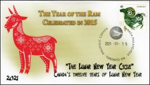 CA21-007, 2021, Lunar New Year, 12 years  of Lunar New Year Cycle, Ram