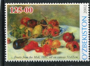 Uzbekistan 2002 AUGUSTE RENOIR Paintings 1 value Perforated Mint (NH)