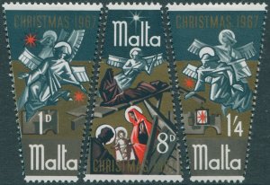 Malta 1967 SG393-395 Christmas set MLH