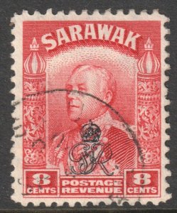 Sarawak Scott 164 - SG155, 1947 GviR Crown Colony 8c used