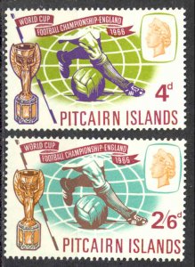 Pitcairn Islands Sc# 60-61 MH 1966 World Cup Soccer