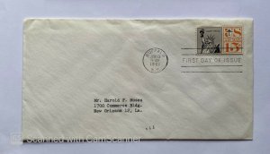 US FDC, 	US AIRMAIL , LIBIRTY FOR ALL , 15C	1961	BUFFALO, NY 		SINLGE 	15	CENTS 