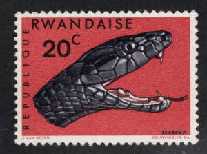 RWANDA Scott 194 MH*  Snake stamp